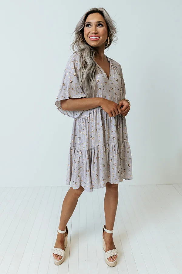 Carry Your Kisses Shift Dress In Dusty Purple