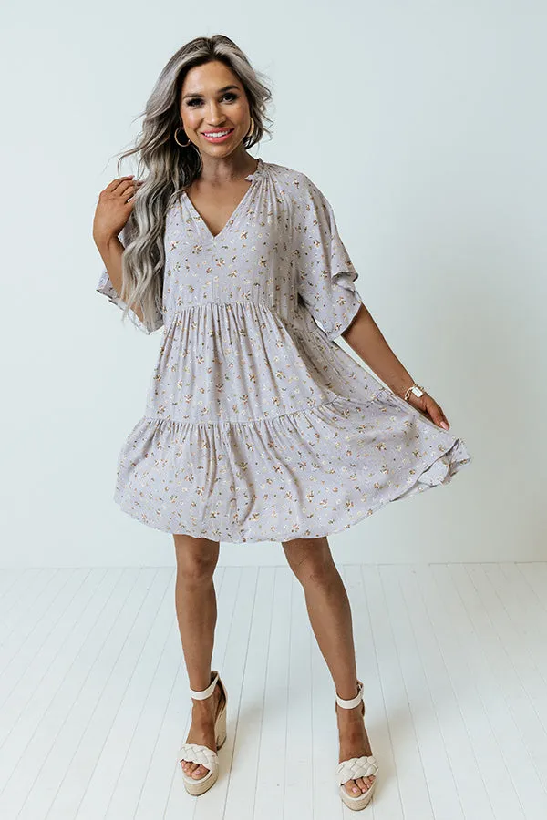 Carry Your Kisses Shift Dress In Dusty Purple