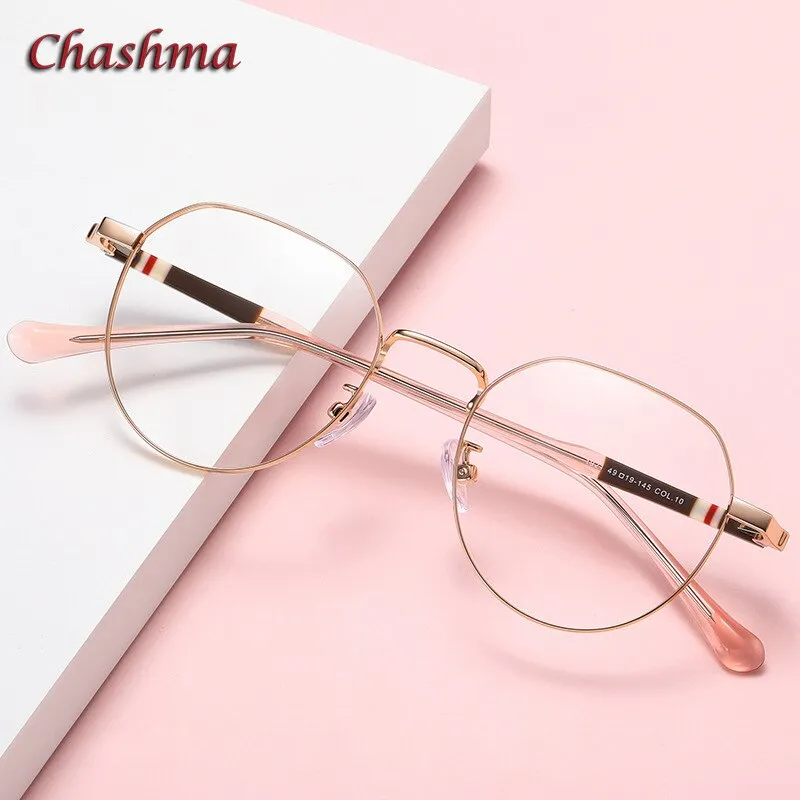 Chashma Ochki Unisex Full Rim Round Stainless Steel Acetate Eyeglasses 1921