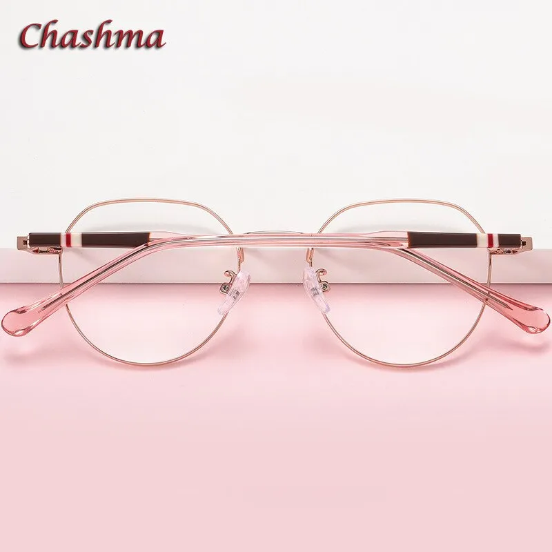 Chashma Ochki Unisex Full Rim Round Stainless Steel Acetate Eyeglasses 1921