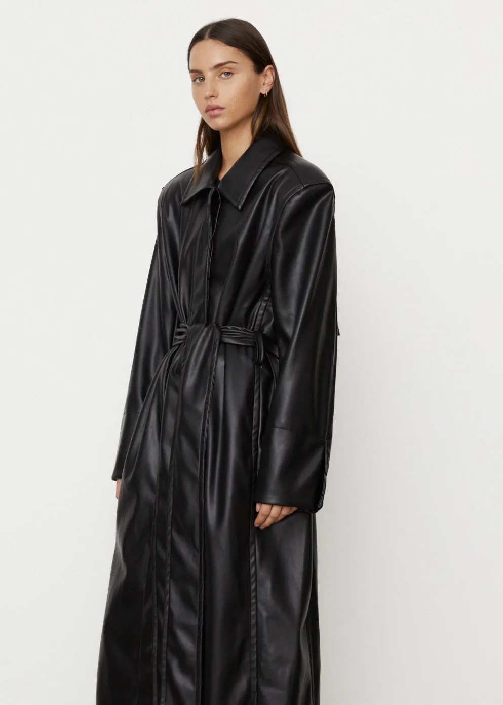 Classico Vegan Leather Driving Coat