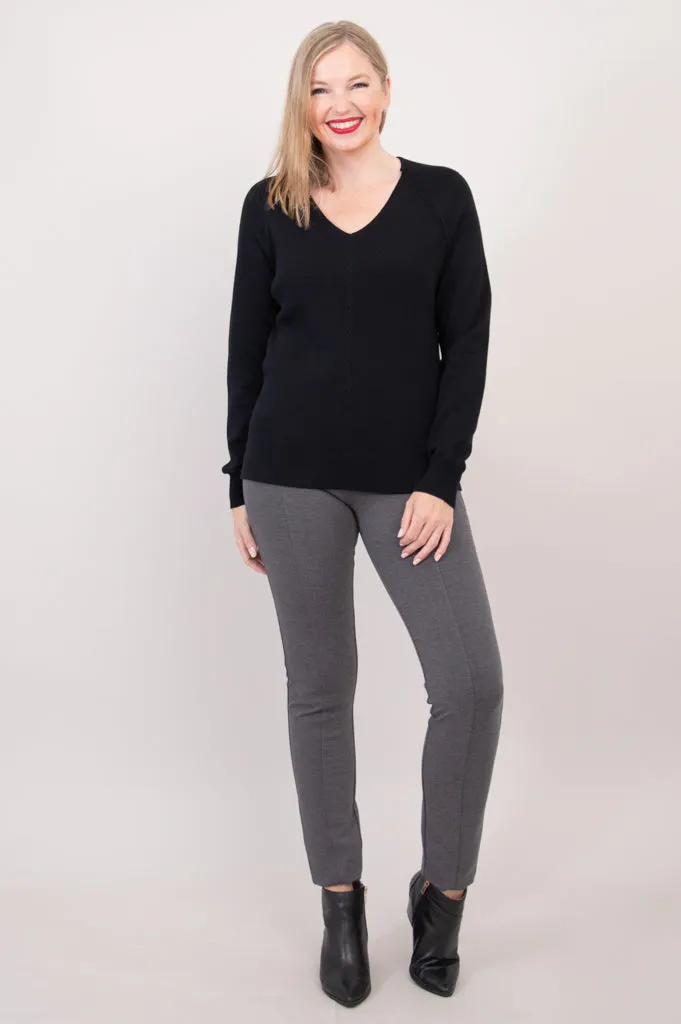 Claudia Sweater, Black, Cotton