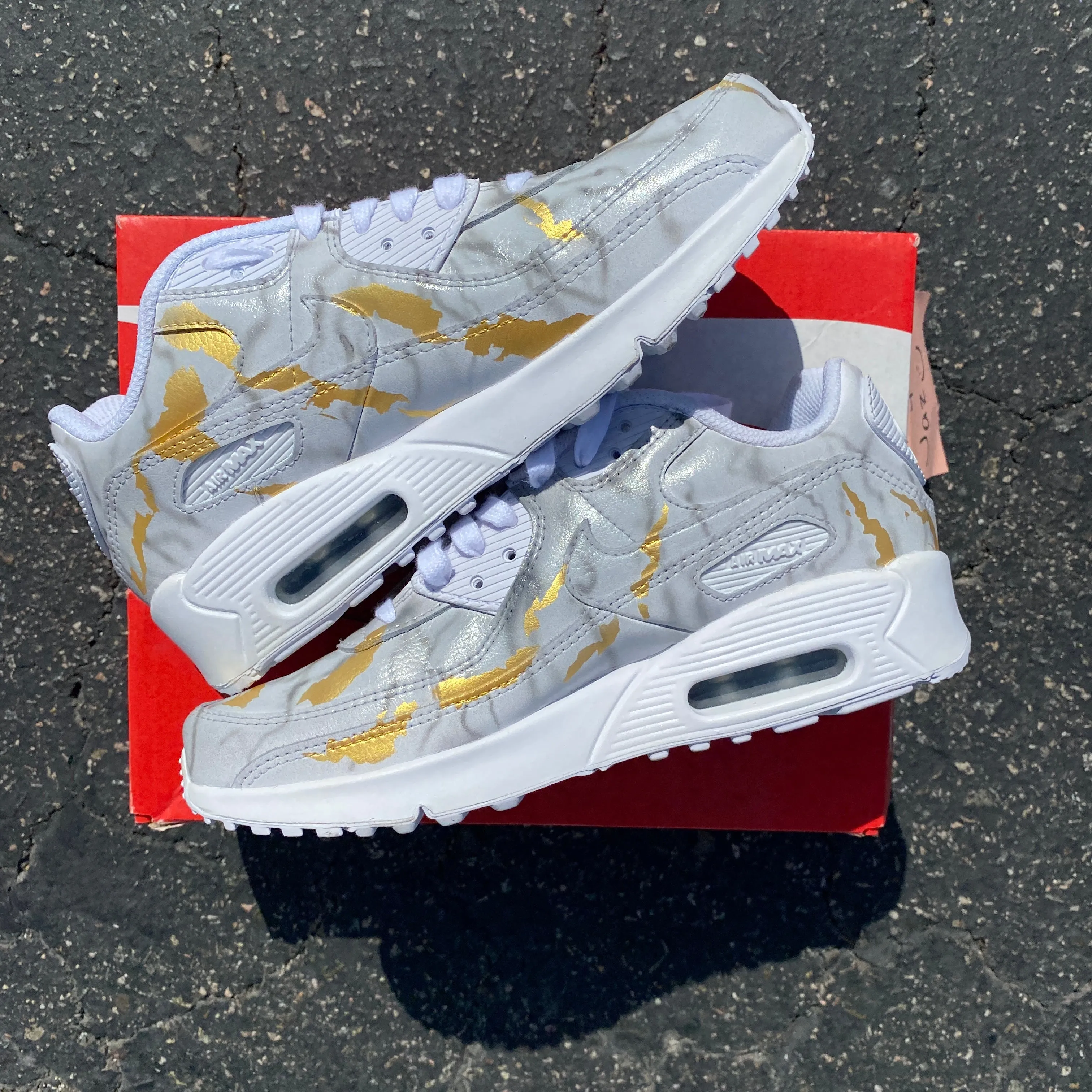 Custom NTWRK Air Max Day Marble Air Max 90s