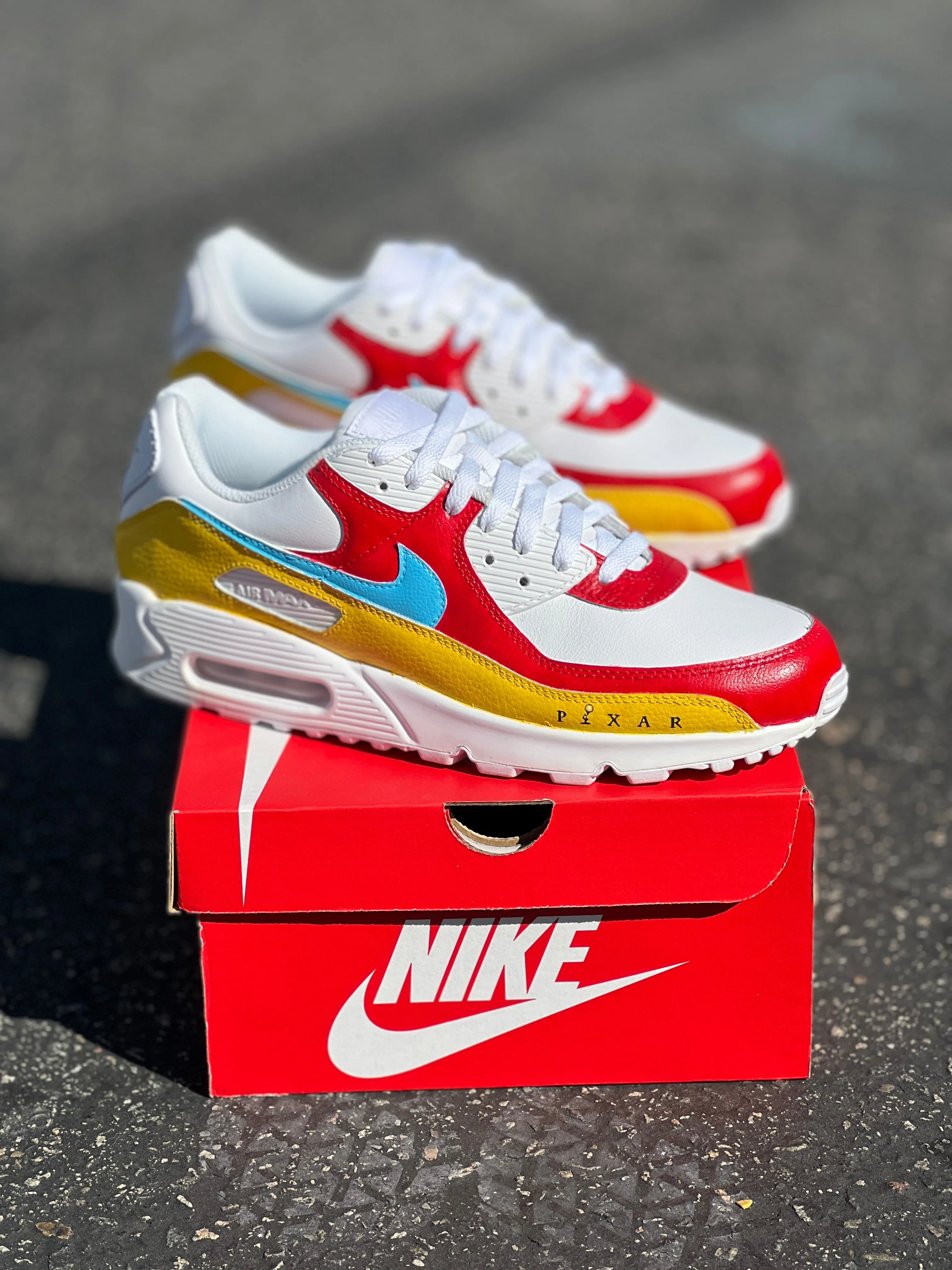 Custom Painted Pixar Nike Air Max 90 Sneakers