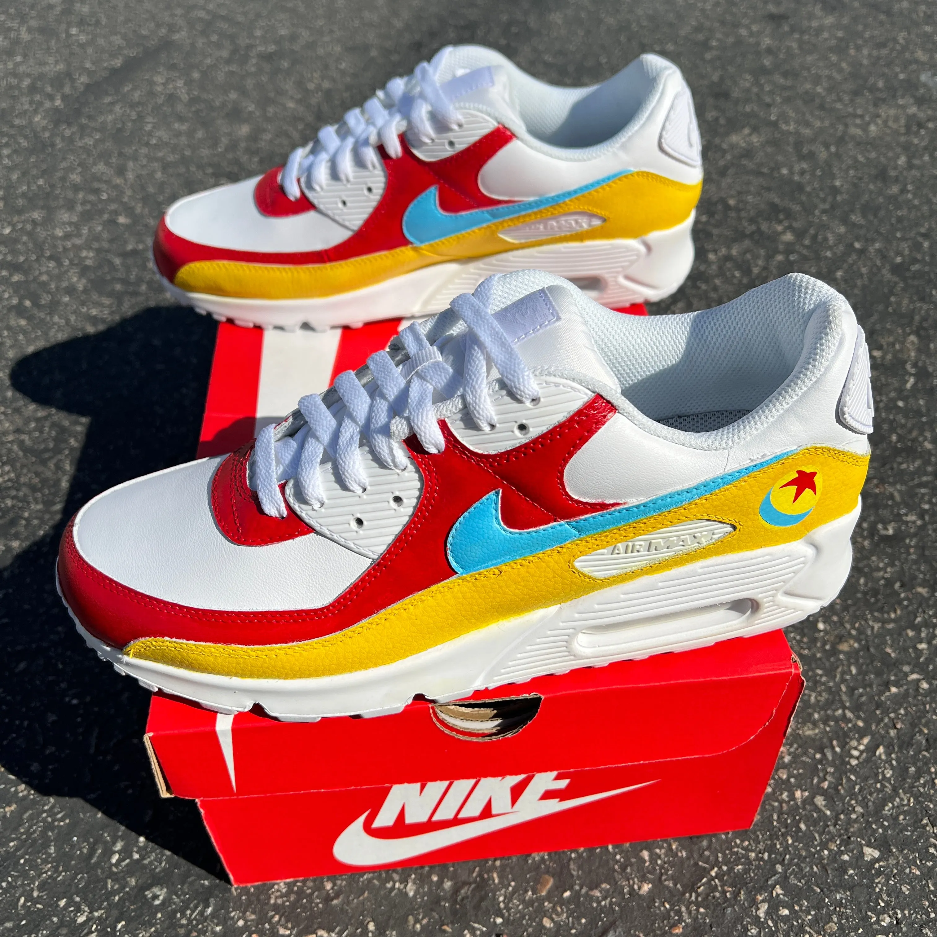 Custom Painted Pixar Nike Air Max 90 Sneakers