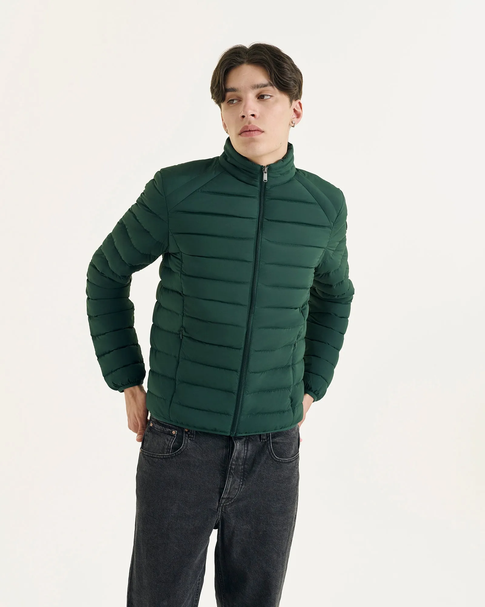 Deep forest Aragon lightweight stretch puffer jacket