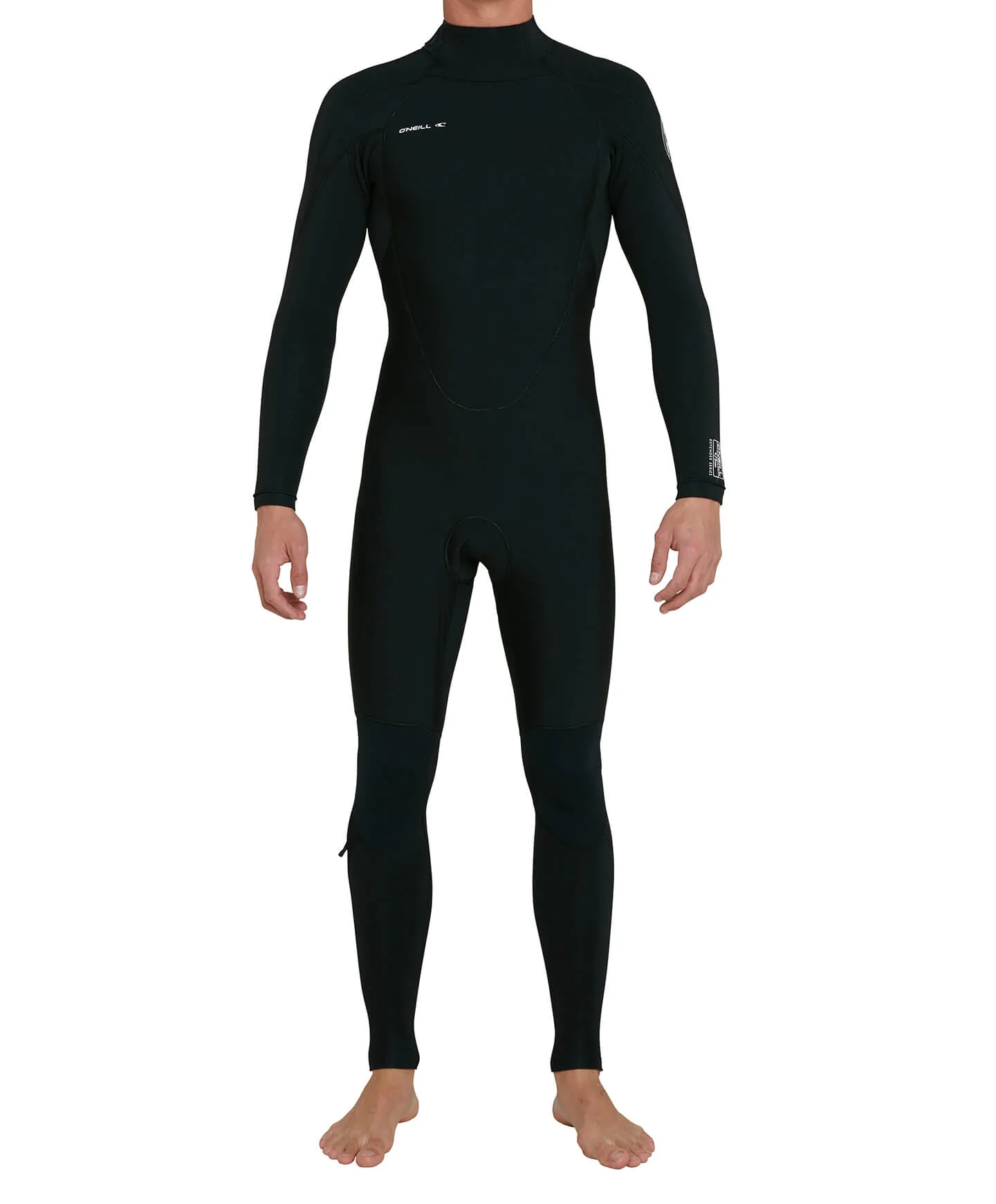 Defender 3/2mm Steamer Back Zip Wetsuit - Black