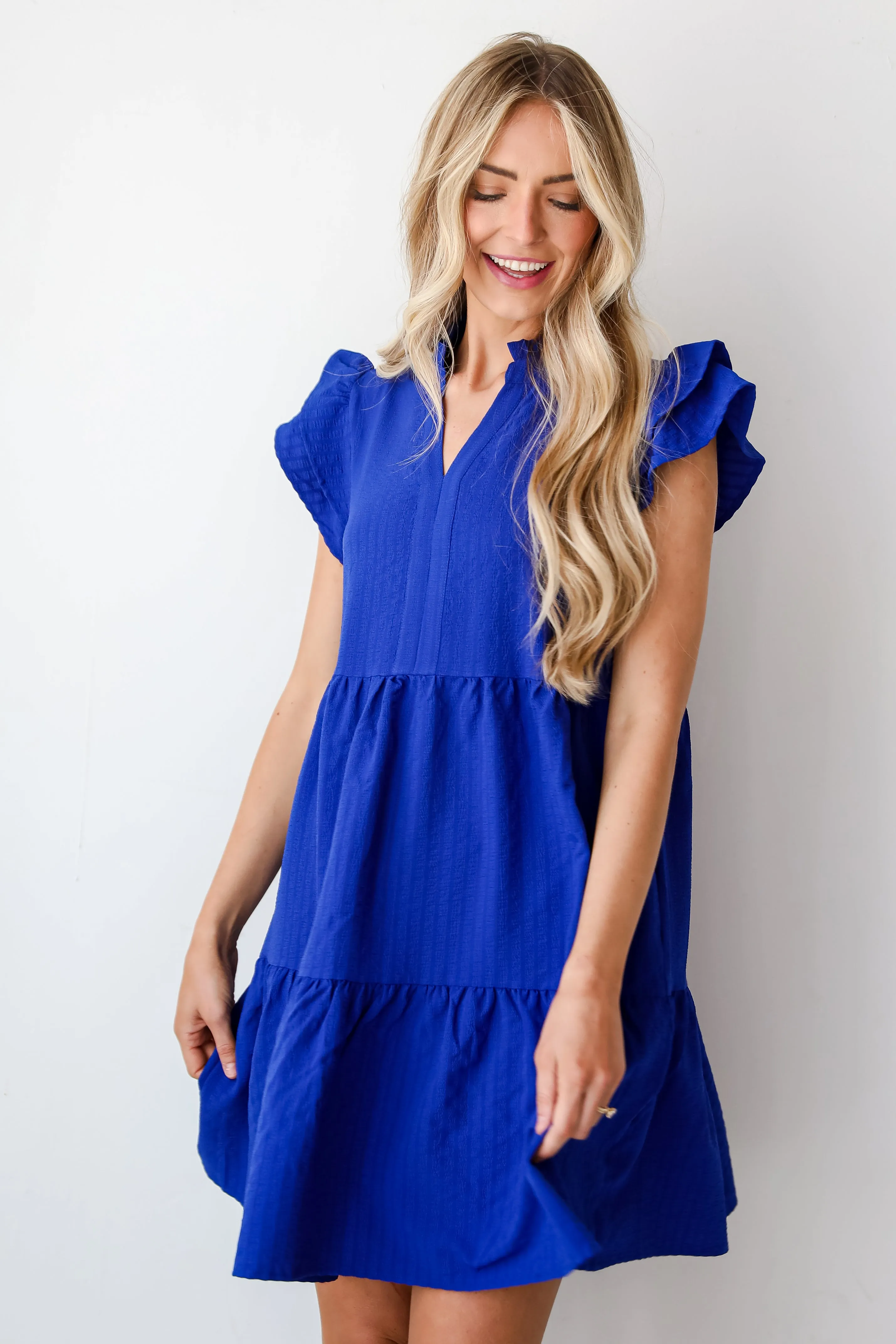 Divine Poise Royal Blue Mini Dress