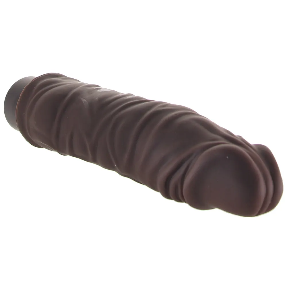 Dr. Skin Dr. David 8 Inch Vibrating Dildo in Brown