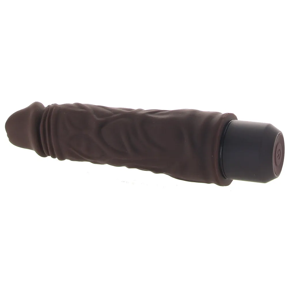 Dr. Skin Dr. David 8 Inch Vibrating Dildo in Brown