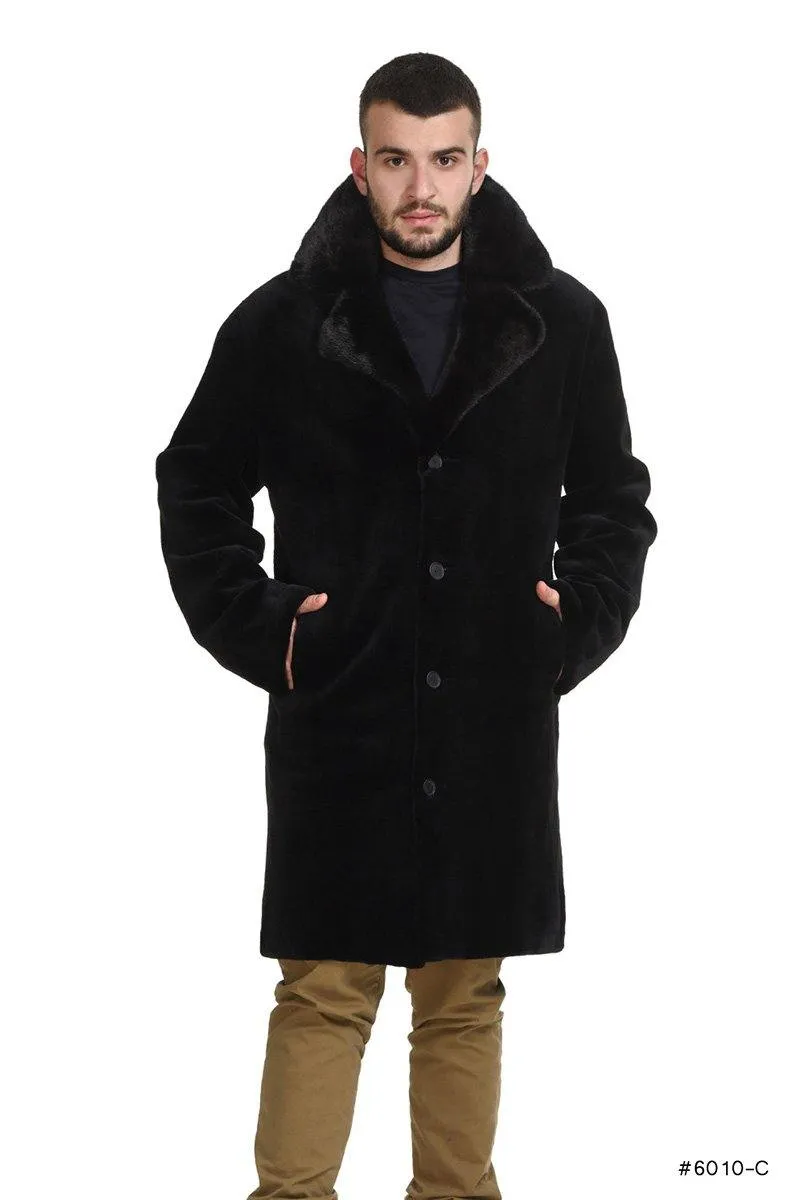 Elegant sheared mink coat for men