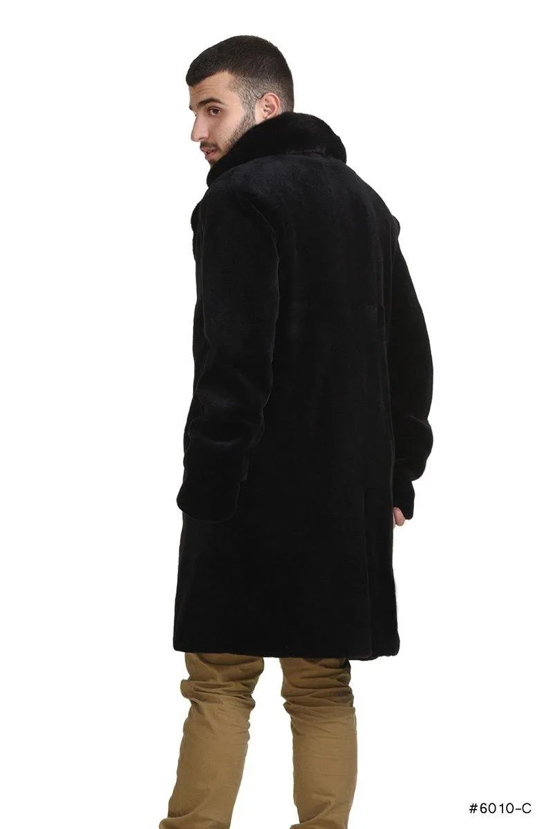 Elegant sheared mink coat for men