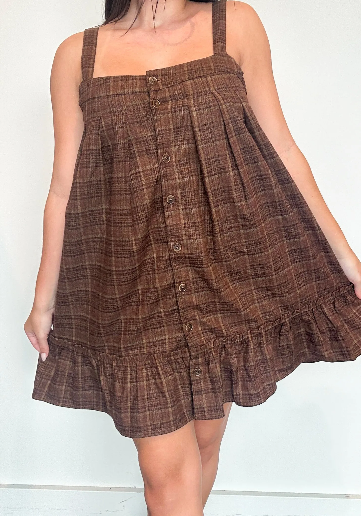 Fall Breeze Plaid Dress