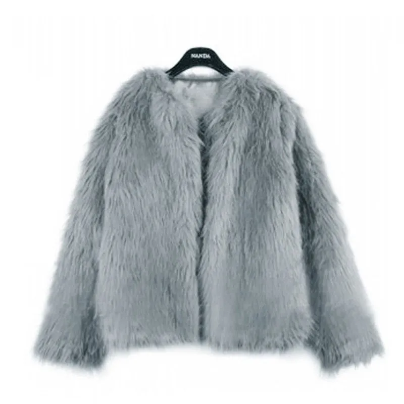 Faux Fur Coat Long Fox Fur Women's Short