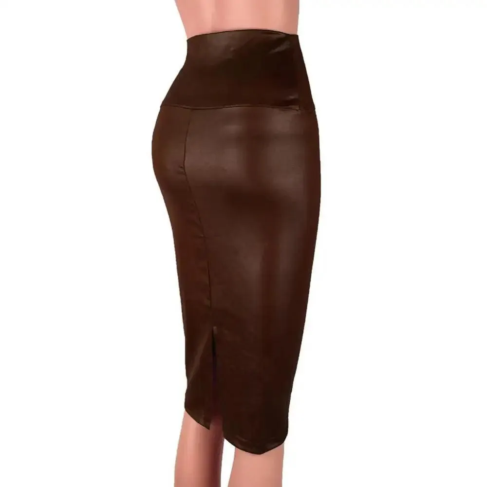 Faux Leather Pencil Skirt: Chic Elegance for Stylish Women