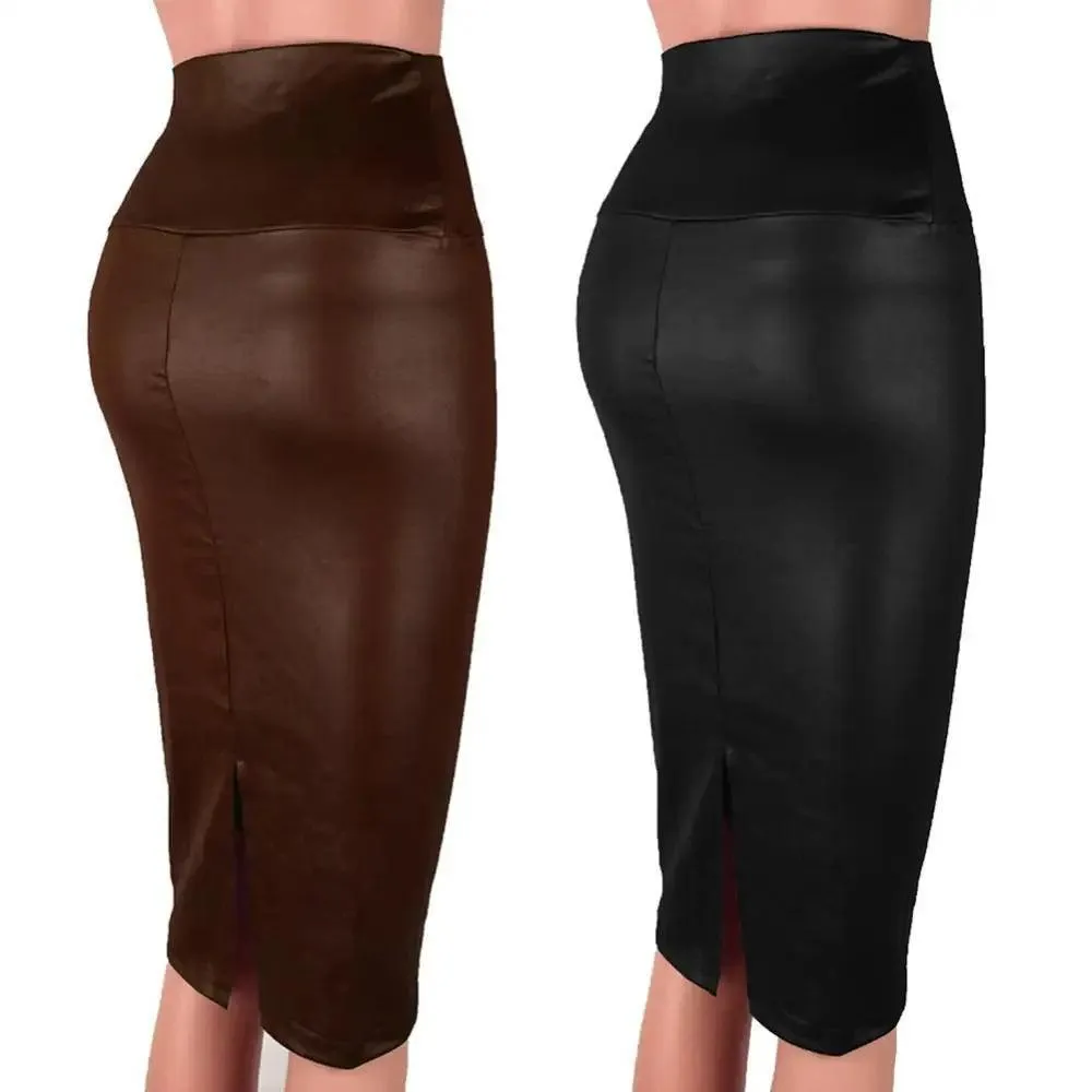 Faux Leather Pencil Skirt: Chic Elegance for Stylish Women