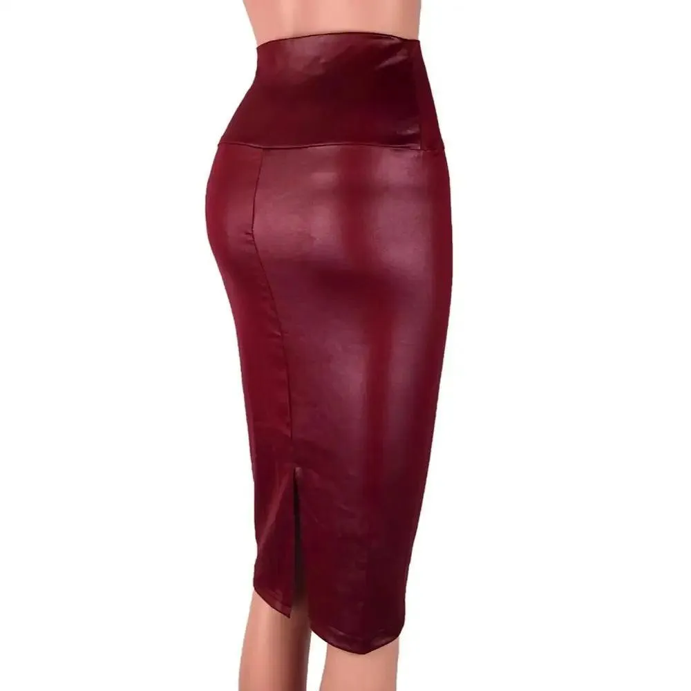 Faux Leather Pencil Skirt: Chic Elegance for Stylish Women