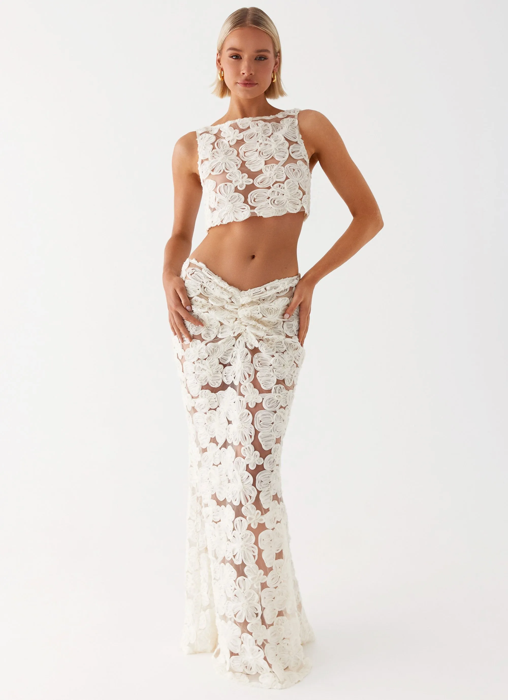 Fiorella Floret Top - Ivory