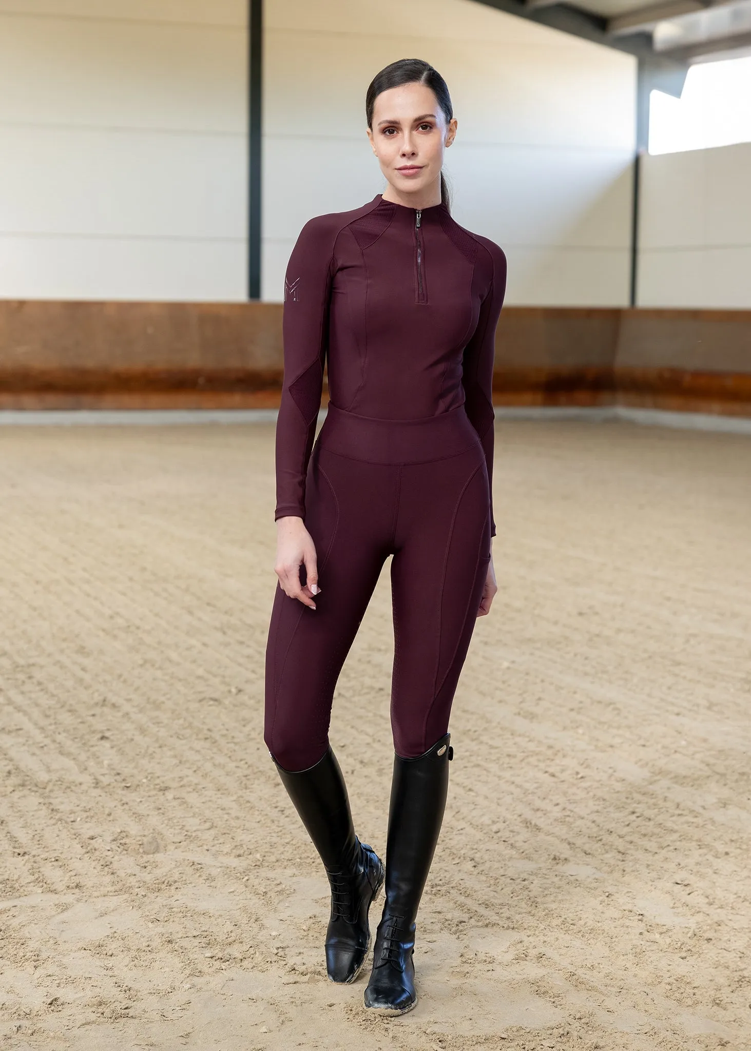 Frame Long Sleeve Base Layer (Burgundy)