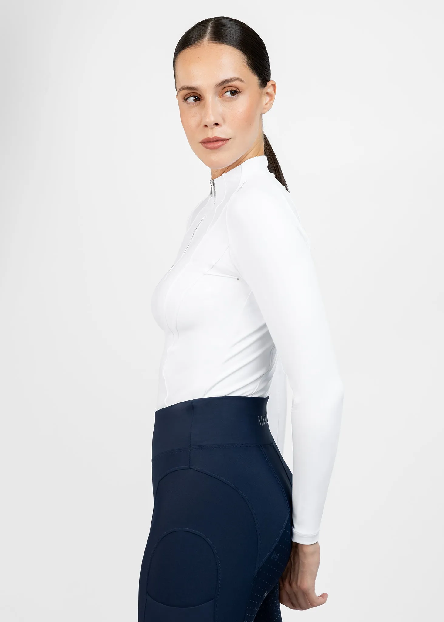 Frame Long Sleeve Base Layer (White)