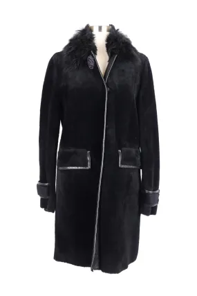 Fur Dress Coat w/ Fur Collar