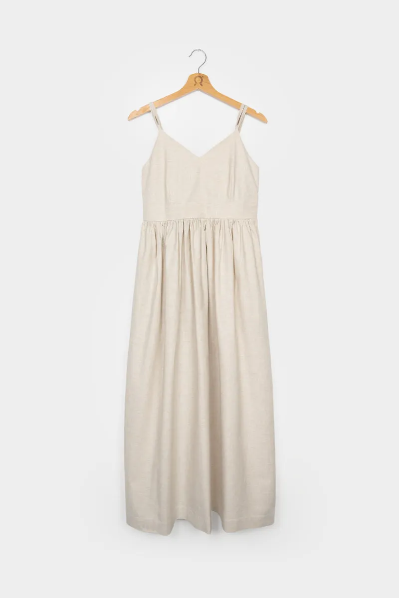 Giada Cotton Maxi Dress Beige