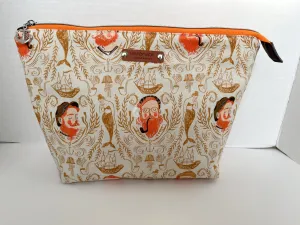 Ginger Sailors Large Cosmetics Bag, Toiletry Bag, Project Bag