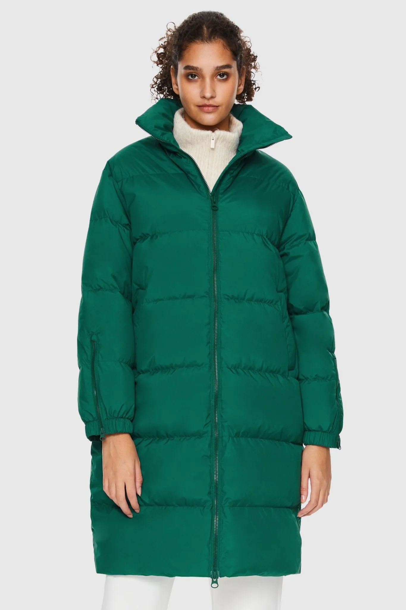 High Collar Long-sleeve Puffer Jacket