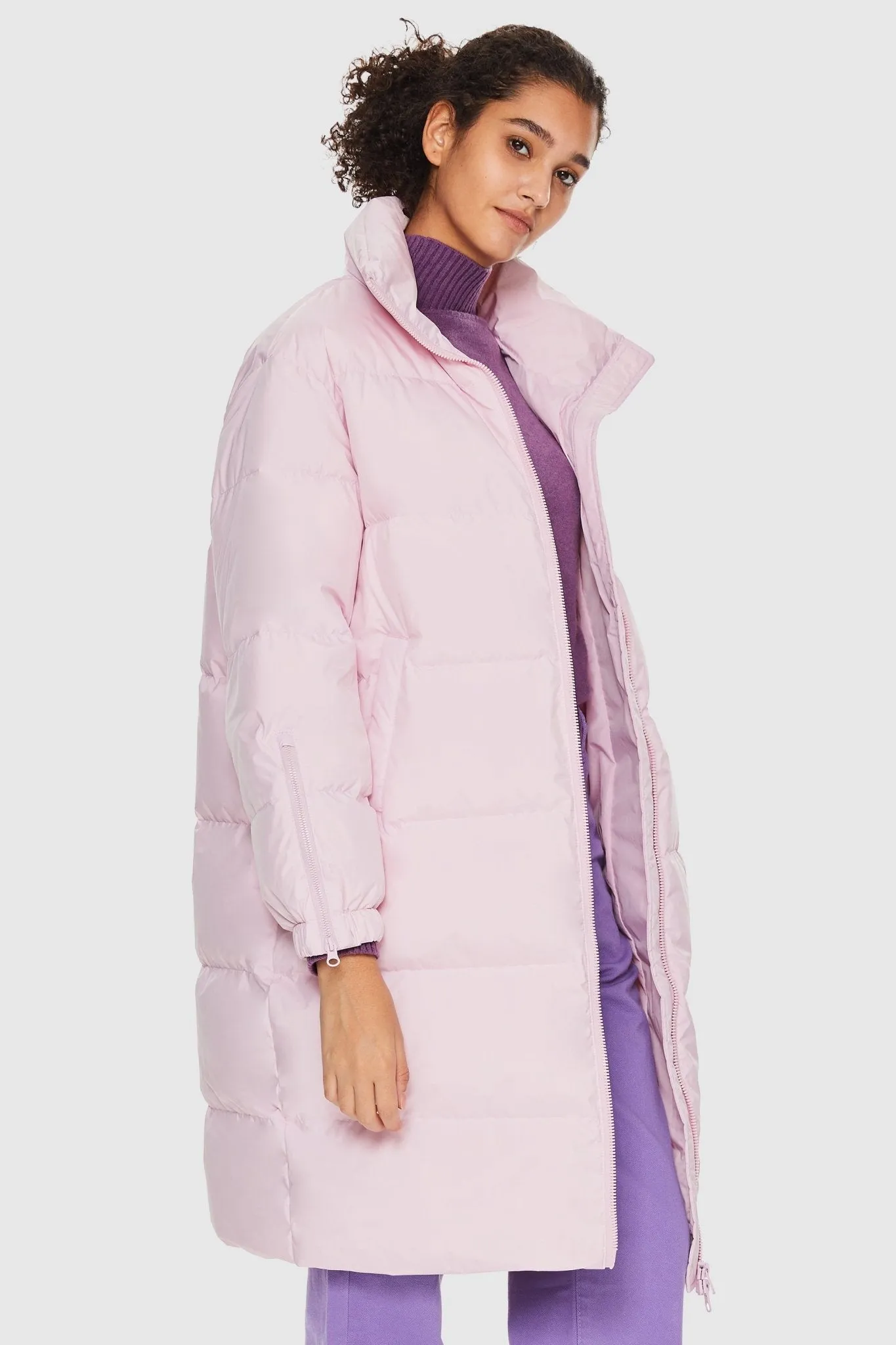 High Collar Long-sleeve Puffer Jacket