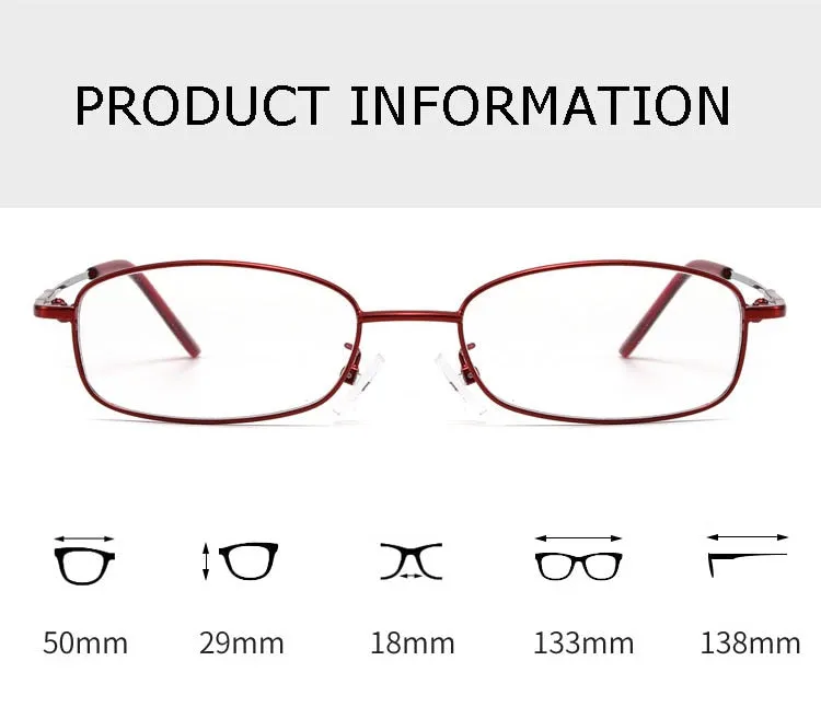 Hotochki Unisex Full Rim Alloy Frame Eyeglasses 611