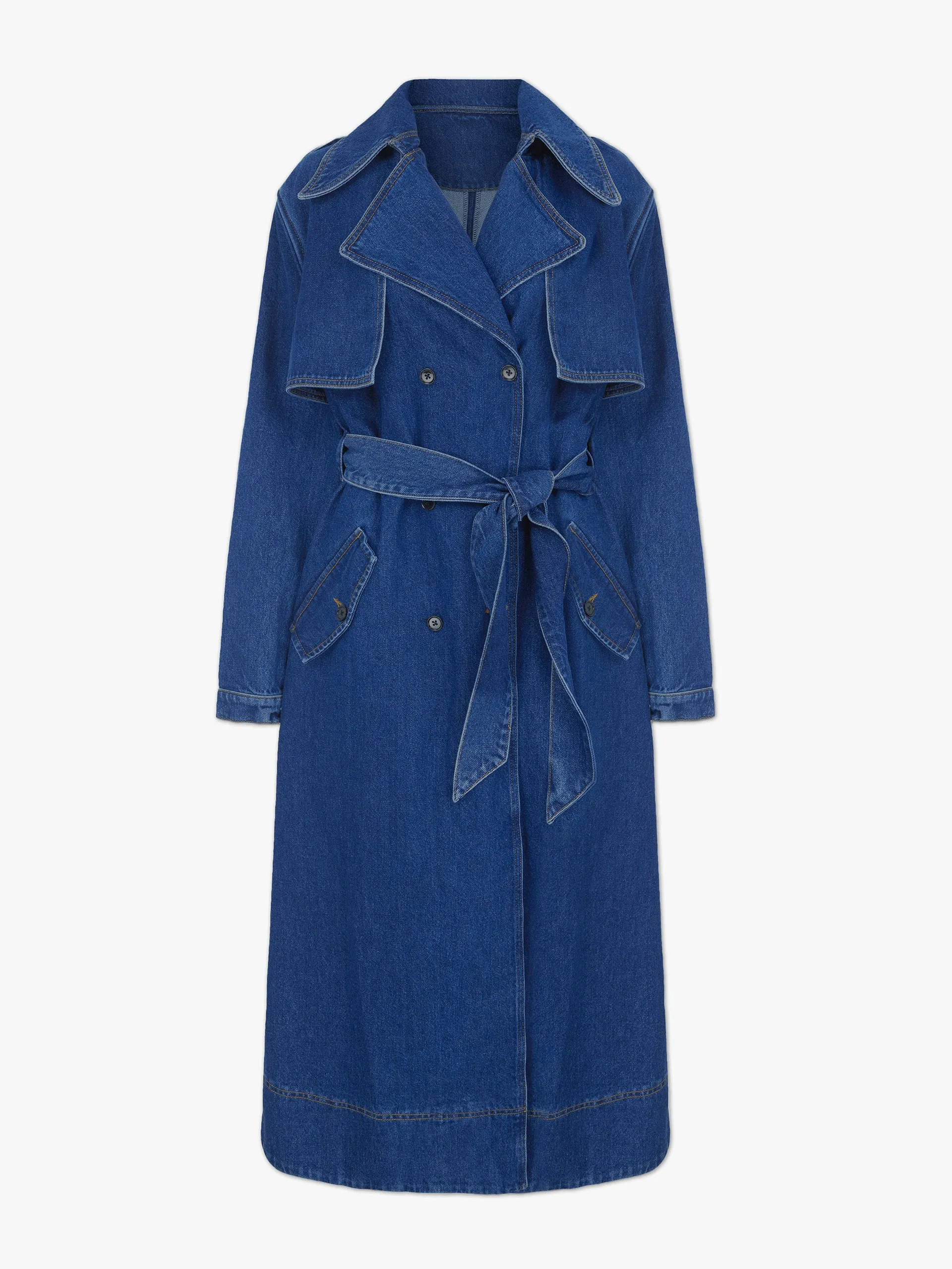 Jamison denim trench coat