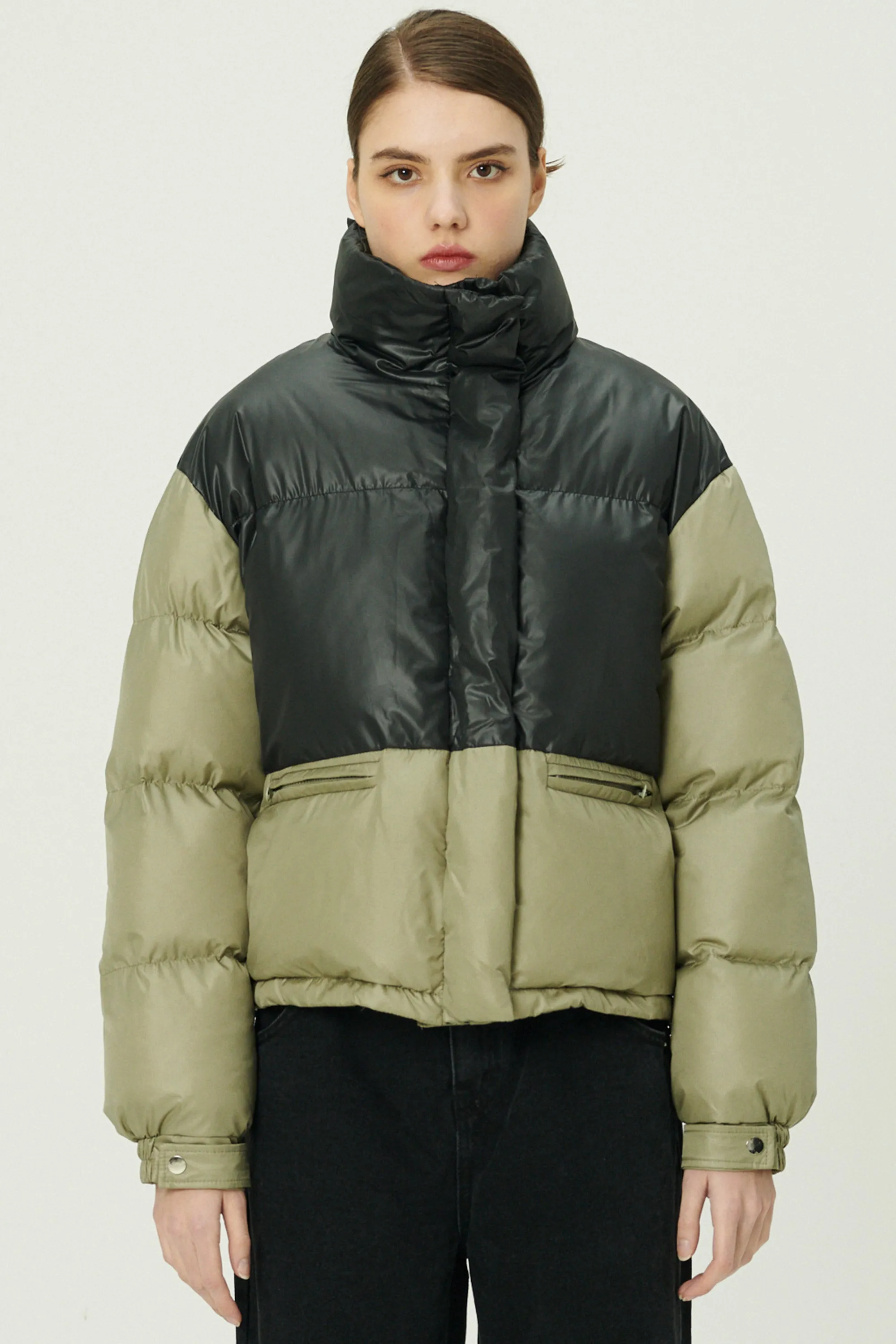 Joyce Color Block Puffer Coat