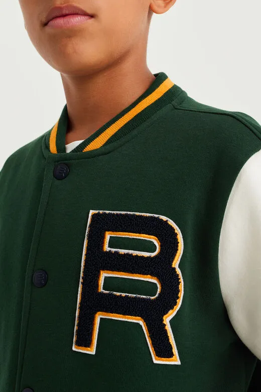 Kids Base Ball Embroidered Fleece Jacket  (R)