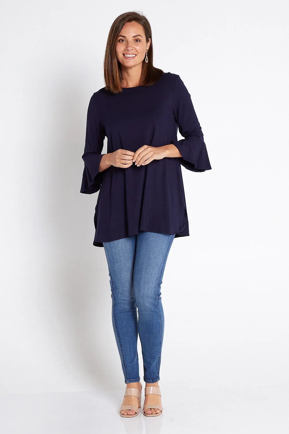 Lacey Bamboo Top - Navy