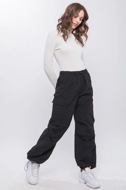 Loose Fit Parachute Cargo Pants - 4 Colors