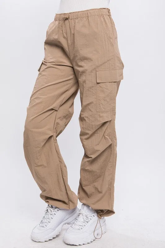 Loose Fit Parachute Cargo Pants - 4 Colors