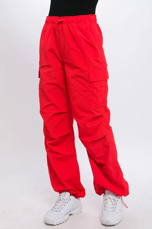 Loose Fit Parachute Cargo Pants - 4 Colors