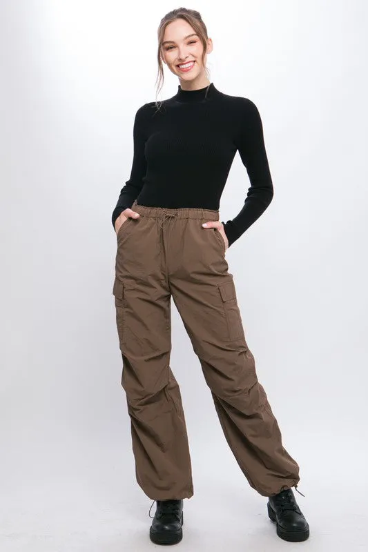 Loose Fit Parachute Cargo Pants - 4 Colors