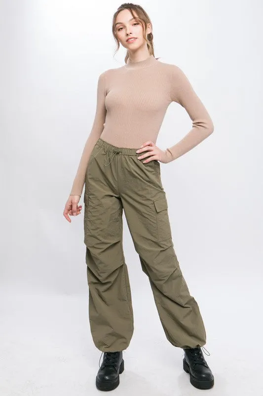 Loose Fit Parachute Cargo Pants - 4 Colors