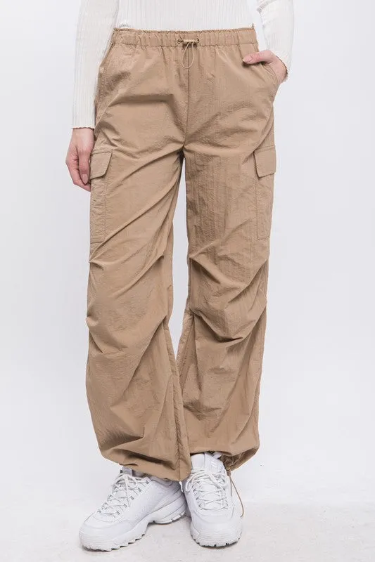 Loose Fit Parachute Cargo Pants - 4 Colors