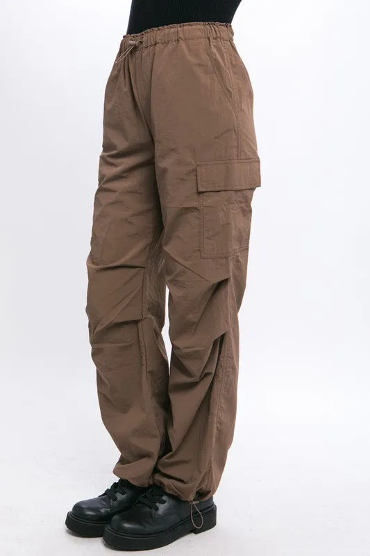 Loose Fit Parachute Cargo Pants - 4 Colors