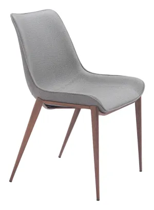 Magnus Dining Chair Slate Gray & Walnut