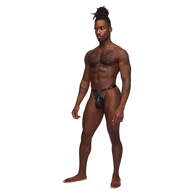 Male Power Fetish Jouster Thong Black S/M