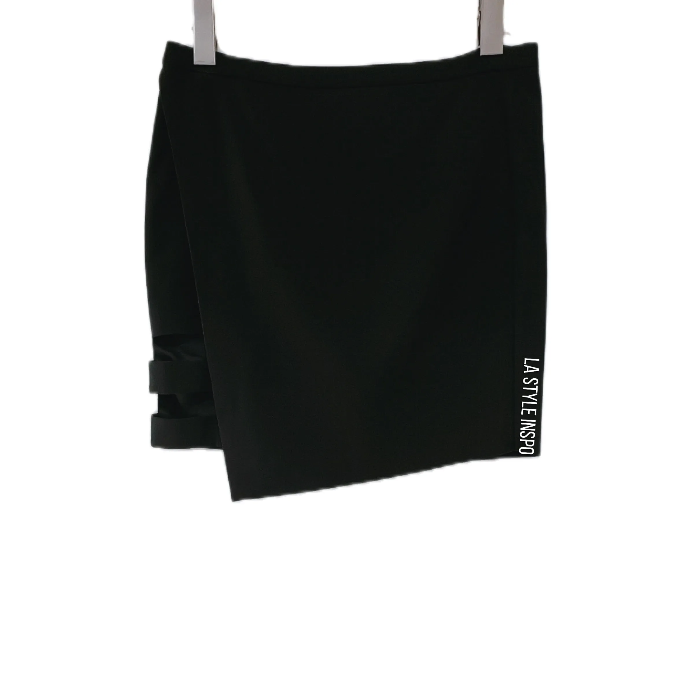 Mason Mini Skirt Side Cuts Asymmetrical in Black Size 0