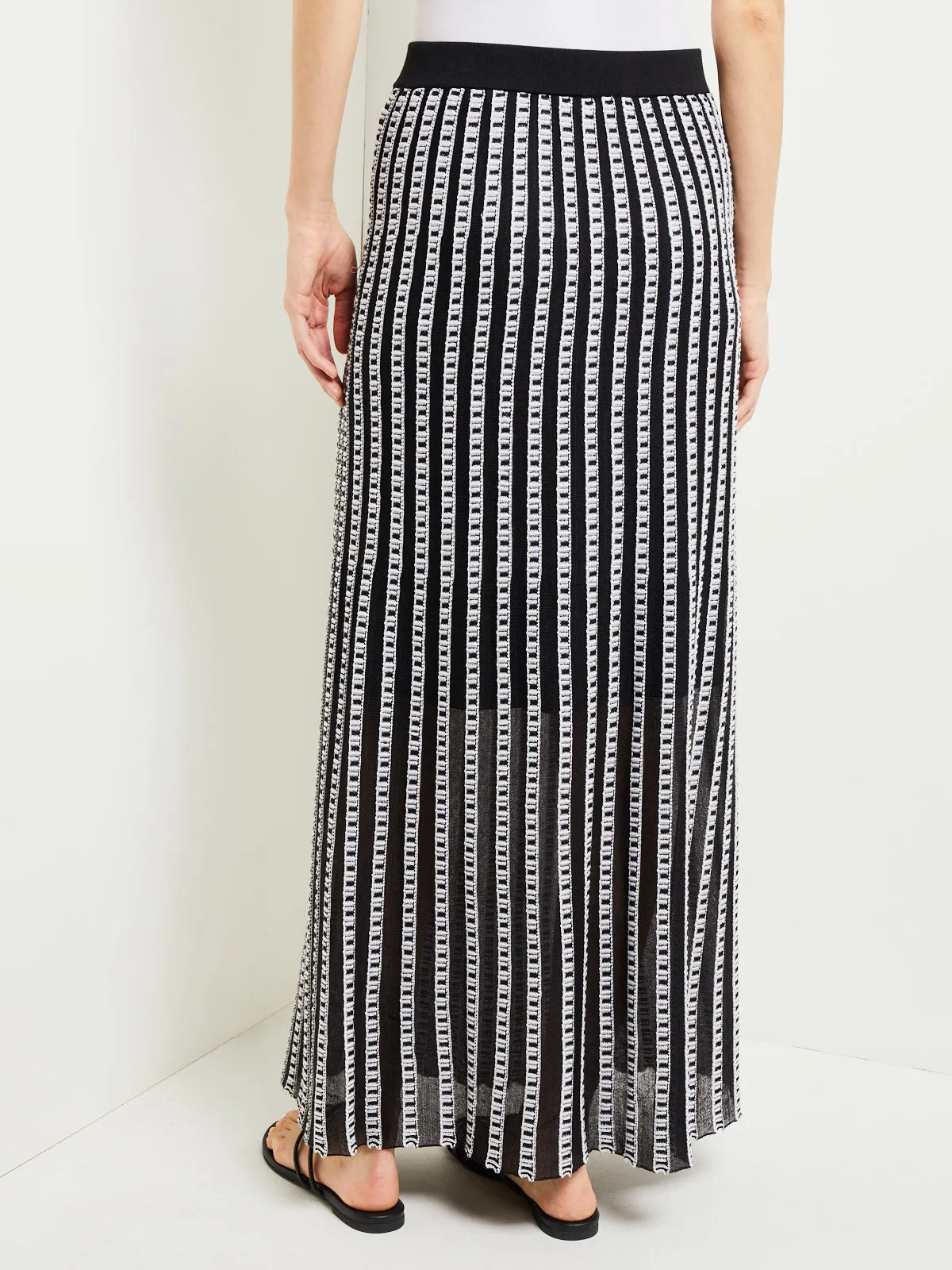 Maxi A-Line Skirt - Soft Burnout Knit