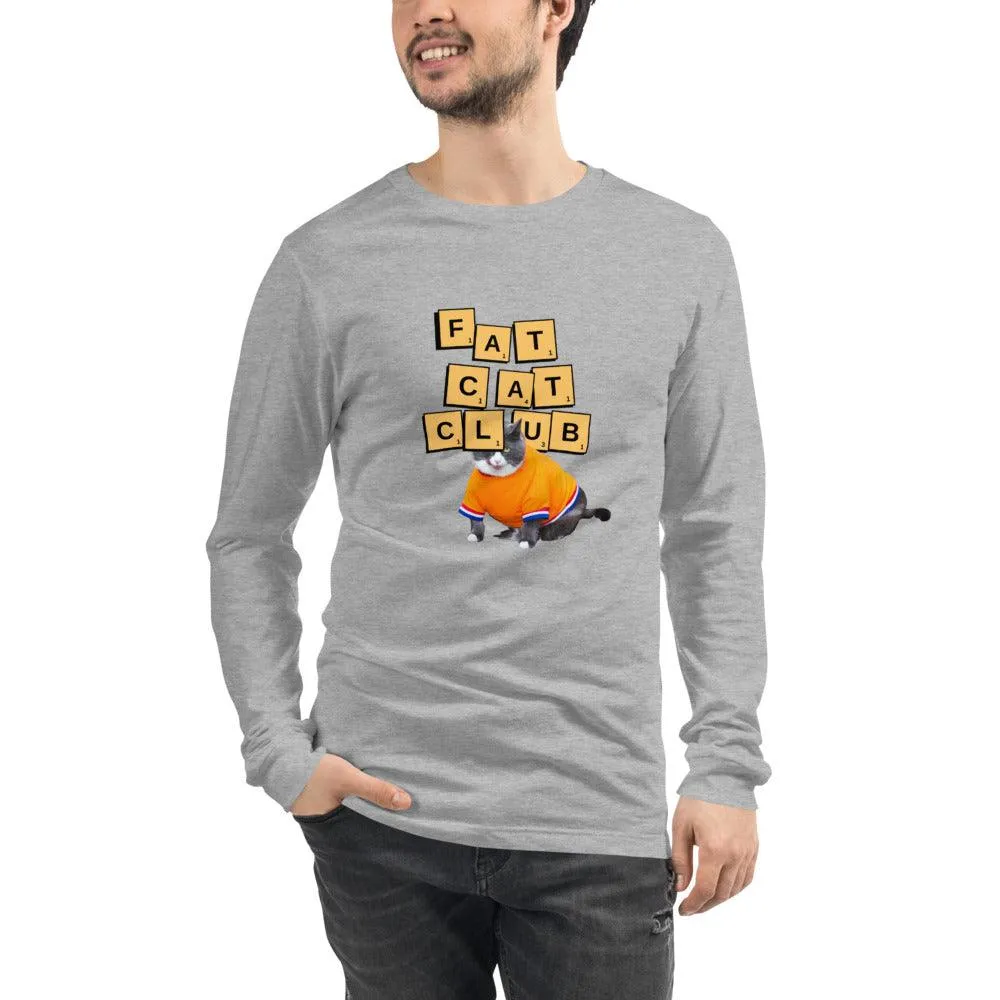 Men Fat Cat Club Long Sleeve T-Shirt