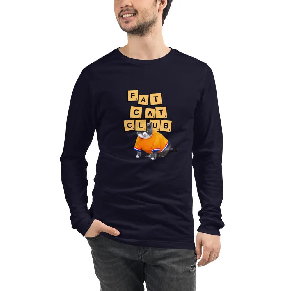 Men Fat Cat Club Long Sleeve T-Shirt