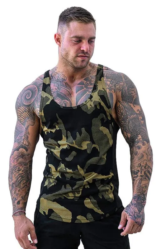 Men's Camouflage Print Breathable Quick Dry Tank Top