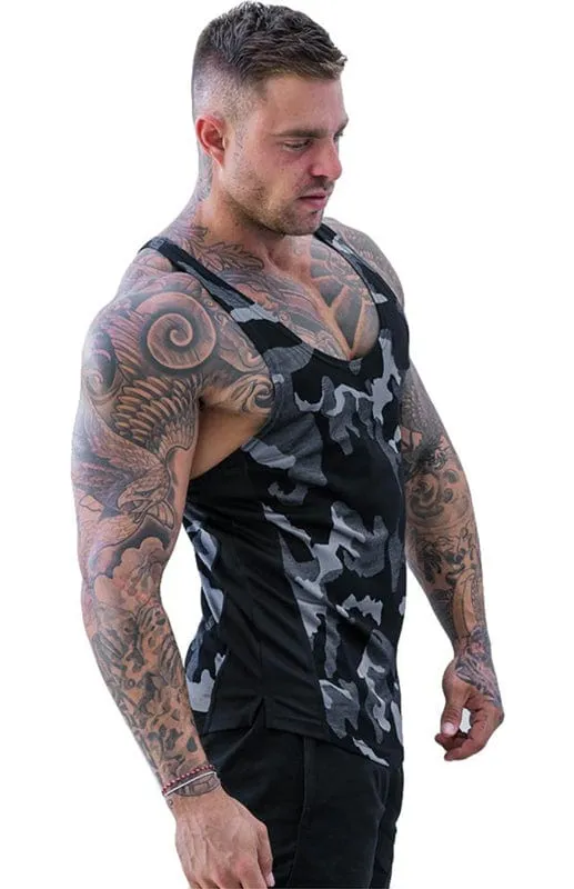 Men's Camouflage Print Breathable Quick Dry Tank Top