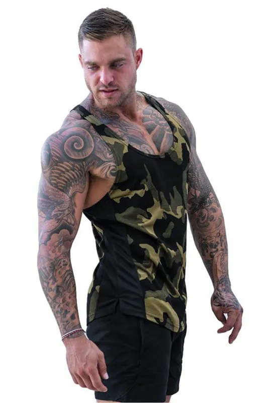 Men's Camouflage Print Breathable Quick Dry Tank Top